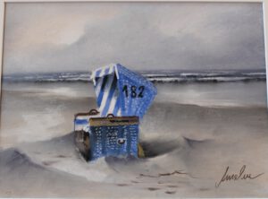 Blauer Strandkorb