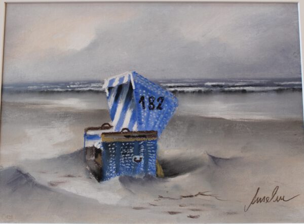 Blauer Strandkorb